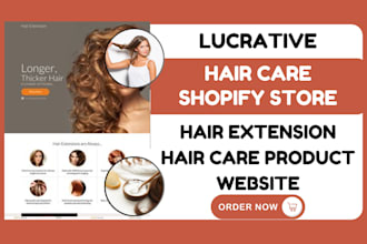 build lucrative hair care shopify store hair extension hair care product website