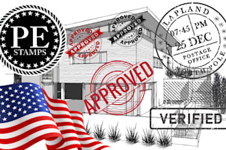 do ca, tx, fl, il landscape and site plan stamp in usa for approval