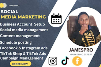 social media manager tiktok shop facebook ads tiktok ads marketing manager