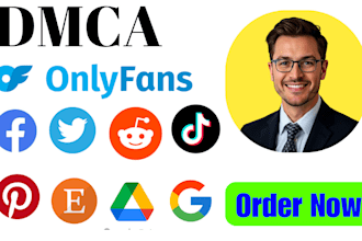 send dmca takedown notice to facebook,instagram,reddit, google,onlyfans