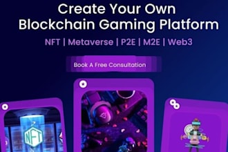 create 2d and 3d mobile game with unity integrate blockchain to create nft