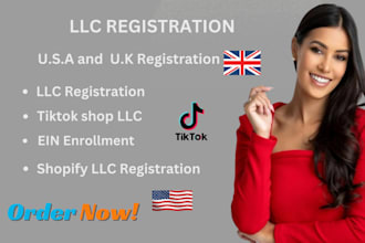 register a USA llc ,UK llc and ein number for non USA nd UK residence