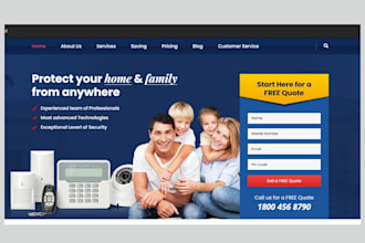 build home security website locksmith website cyber security cctv website