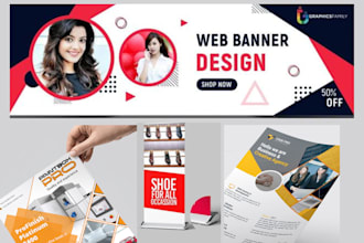 design real estate business events banner flyer postcard design website banner