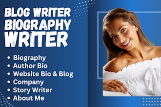 write professional website blog biography history realestate ebook biography