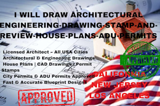 draw architectural engineering drawing stamp and review house plans adu permits