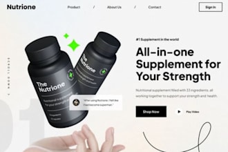 design private label health supplement shopify store fitness vitamins website