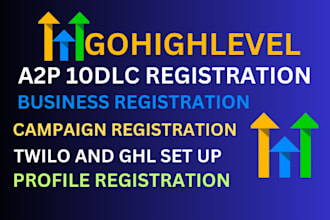 ghl a2p 10dlc registration on twilio gohighlevel landing page bulk sms marketing