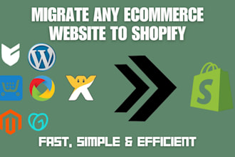 migrate wix ecwid godaddy woocommerce or any website to shopify