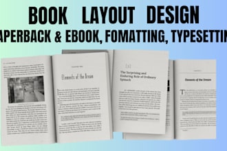 professionally format, typeset, and design your book for print and ebook