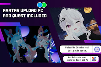 upload a vrchat avatar for you quest and PC