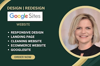 design google sites website, landing page, connect domain