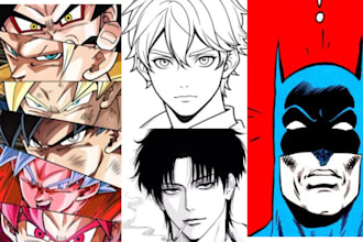 draw comic, manga illustration, webtoon , manga artist, graphic novel