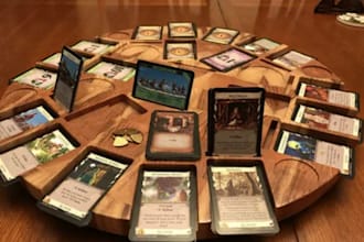 build card game, fantasy card tcg, adult playing card,  board game, tuck box