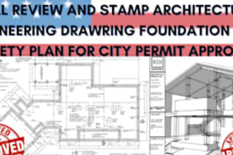 draw stamp architectural drawing engineering drawing floor plan for city permit
