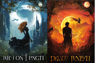 design fantasy, romance and sci fi book covers