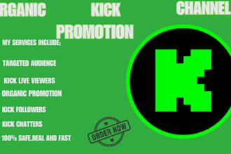 promote your kick live stream to a targeted audience