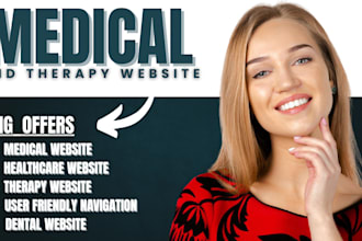 build medical website, dental, healthcare website, therapy and med spa website