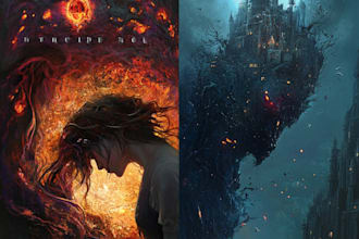 design fantasy book cover or ebook cover