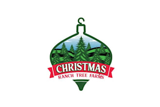 design outstanding christmas tree farm logo