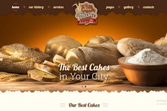 bakery ecommerce website pastries shopify store macarons, cupcake, cookies store