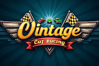 design amazing car racing logo with a free source file