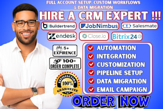 salesmate jobnimbus buildertrend close io bitrix24 zendesk crm zap integration