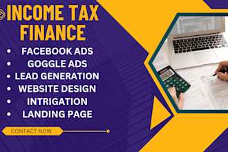 generate income tax leads finance website income tax website tax preparation