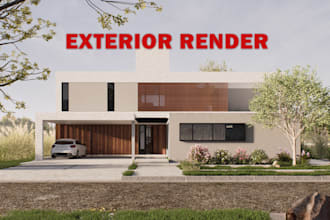 create high quality exterior render