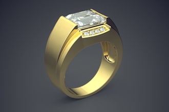 remodel 3d cad diamond jewelry, pendant, 3d ring, 3d max, zbrush 3d printing