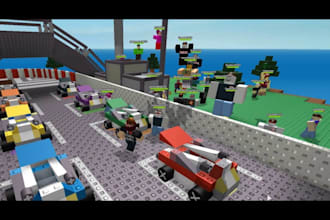 develop entire roblox game, roblox map, roblox script, roblox full game creation