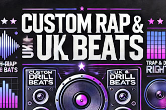 produce UK custom rap song, drill rap beat drill melody