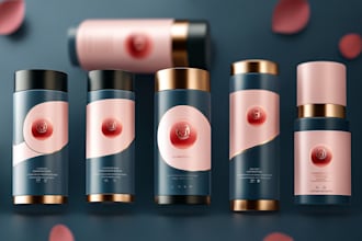 design luxurious cosmetic labels and elegant packaging