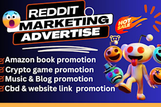 advertise your amazon website crypto game cbd, music, book blog link via reddit