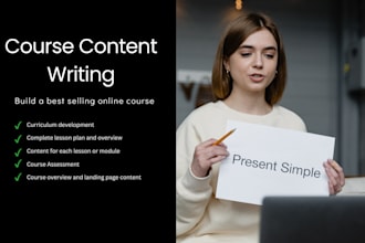 write elearning or online course content