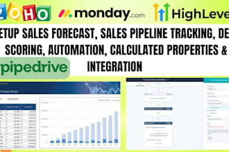 setup sales forecast,sales pipeline tracking,deal scoring,automation,integration