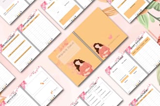 create ready to print journal planner workbook