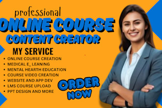 dev online course content, minicourse training manual, study guide, video course