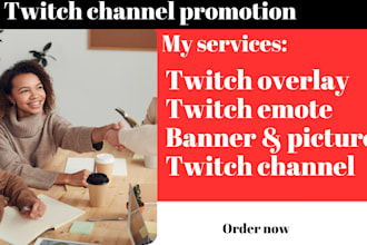twitch promotion stream overlay package banner channel emotes and twitch pannel