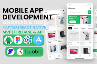 do mobile app development android ios with flutter react native mvp ui ux design