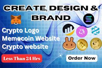 design, create, brand, crypto logo, memecoin, crypto websites in 24 hours