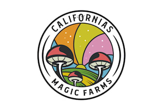 design beautiful organic mushrooms logo