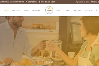 design luxury ecommerce shopify store bakery pastries bread cupcake website