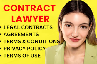 draft your legal contracts, agreements, terms and conditions, nda or mou