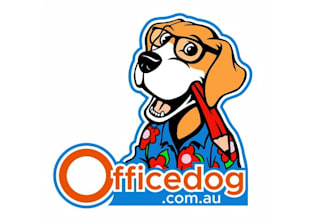 make modern office equipment and dog products logo