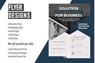 design creative flyer, postcard, door hanger, or media kit