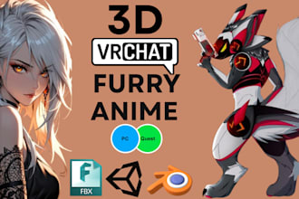create custom vrchat avatar 3d model furry vrc avi