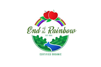 design professional organic apple orchard logo