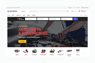 design auto part shopify store auto part store automotive auto part website