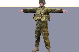 do 3d character model, ue5 gmod, ue5 rig, retexture, vrm, skin rig, realistic